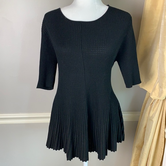 Chelsea & Theodore Tops - Chelsea & Theodore Tunic Sweater Top XL Black